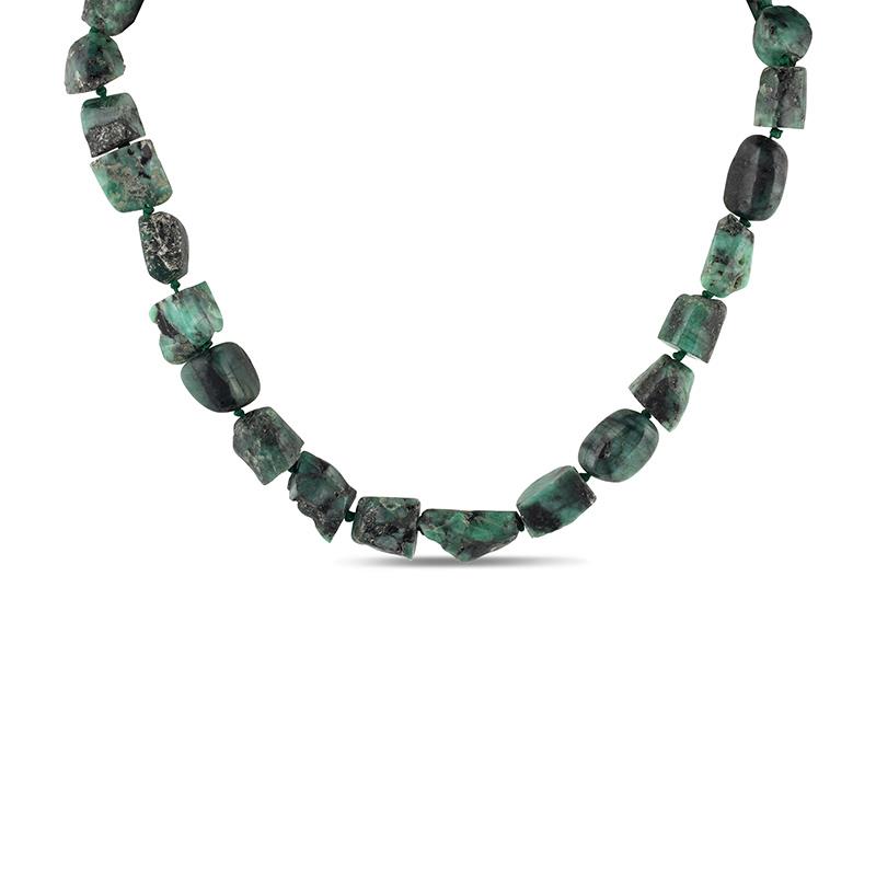 Raw Emerald Necklace